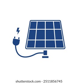 Design plano do ícone do logotipo da energia solar