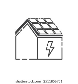 Solarenergie-Logo, flaches Design