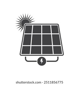 Solar energy logo icon flat design