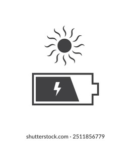 Solarenergie-Logo, flaches Design