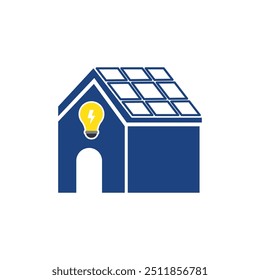 Solar energy logo icon flat design