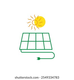 Solar energy logo icon flat design