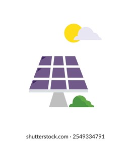 Solar energy logo icon flat design