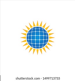 Solar Energy Logo Icon graphic