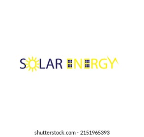 Solar energy logo. Icon and slogan for company.