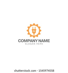 Solar energy logo or icon vector design template