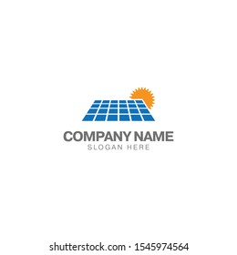 Solar energy logo or icon vector design template