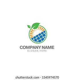 Solar energy logo or icon vector design template