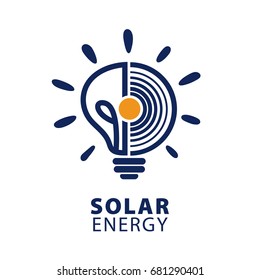 Solar Energy Logo Icon. Vector.