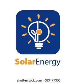 Solar Energy Logo Icon. Vector.