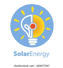 Solar Energy Logo Icon. Vector.