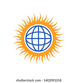 solar energy logo idea vectors