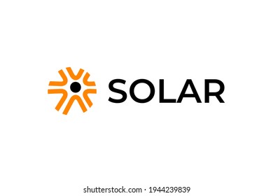 solar energy logo. sun logo design template. good for any company with a solar themed.