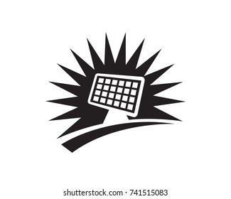 Solar Energy Logo Template Design Vector, Emblem, Design Concept, Creative Symbol, Icon
