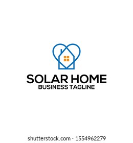 Solar Energy Logo Template, Vector Clean Energy Icon Design, Flat Design Illustration