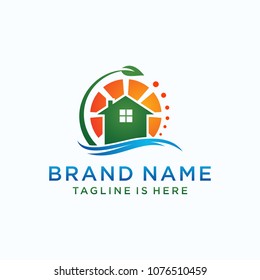 Solar Energy Logo Vector