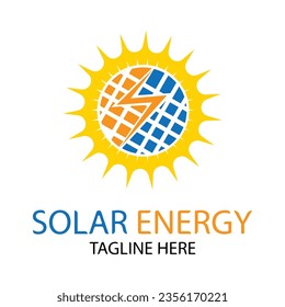 plantilla de diseño del vector del logotipo de energía solar