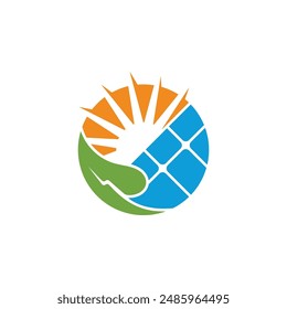 solar energy logo vector design