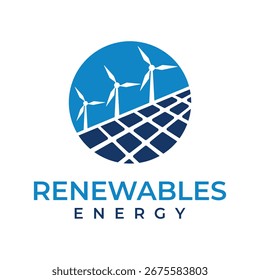 Dibujo de la mano del Vector del logotipo de la energía solar aislado en círculo
