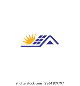 Solar Energy Logo Vector. Solar Home Logo