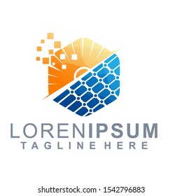 solar energy logo vector, illustration
