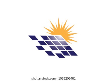 solar energy logo vector template