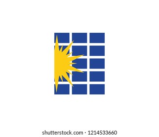 solar energy logo vector template