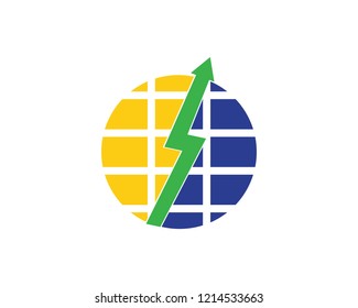 solar energy logo vector template