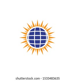 solar energy logo vector template