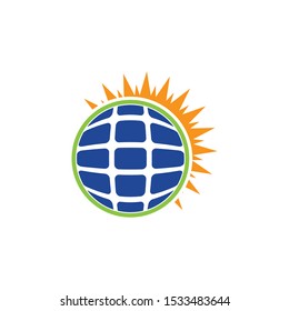 solar energy logo vector template