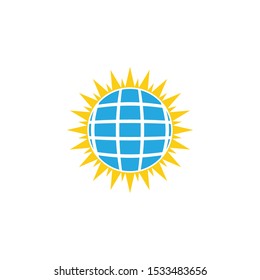 solar energy logo vector template