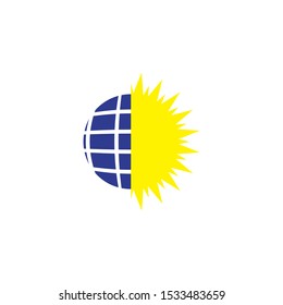 solar energy logo vector template
