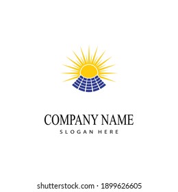 plantilla de vector del logotipo de energía solar