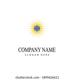 plantilla de vector del logotipo de energía solar