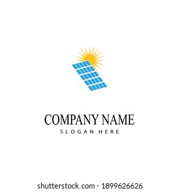 solar energy logo vector template
