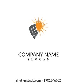 plantilla de vector del logotipo de energía solar