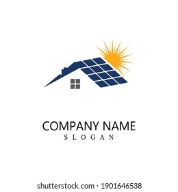 solar energy logo vector template