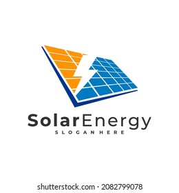 Solar energy logo vector template, Creative Solar panel energy logo design concepts