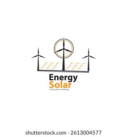 Solar Energy Logo Vector Template