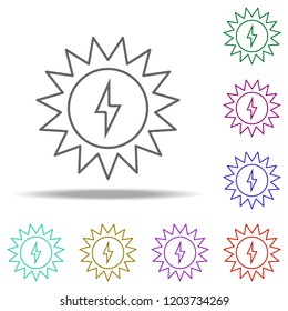 solar energy outline icon. Elements of Ecology in multi color style icons. Simple icon for websites, web design, mobile app, info graphics