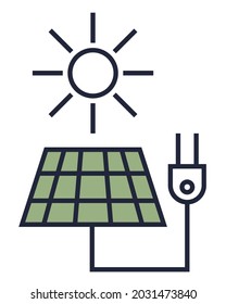 solar energy panel ecology icon