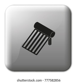 Solar energy panel flat vector icon.