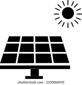 Solar energy panel. Flat web icon or sign isolated on white background..eps