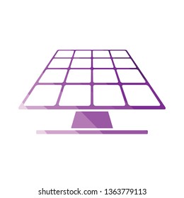 Solar energy panel icon. Flat color design. Vector illustration.