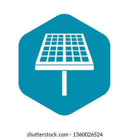 Solar energy panel icon in simple style isolated on white background