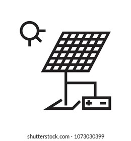 Solar energy panel icon vector