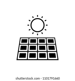 Solar Energy Panel Icon, Vector. Isolate on white background.