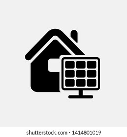 Solar energy panel. Solar Panel Icon vector. Flat web icon or sign isolated on white background