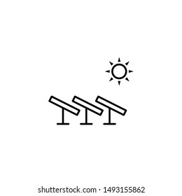 Solar energy panel icon. Solar Panel Icon vector. Trendy Flat style for graphic design, Web site, UI. EPS10. - Vector illustration