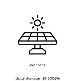 Solar energy panel icon vector simple flat